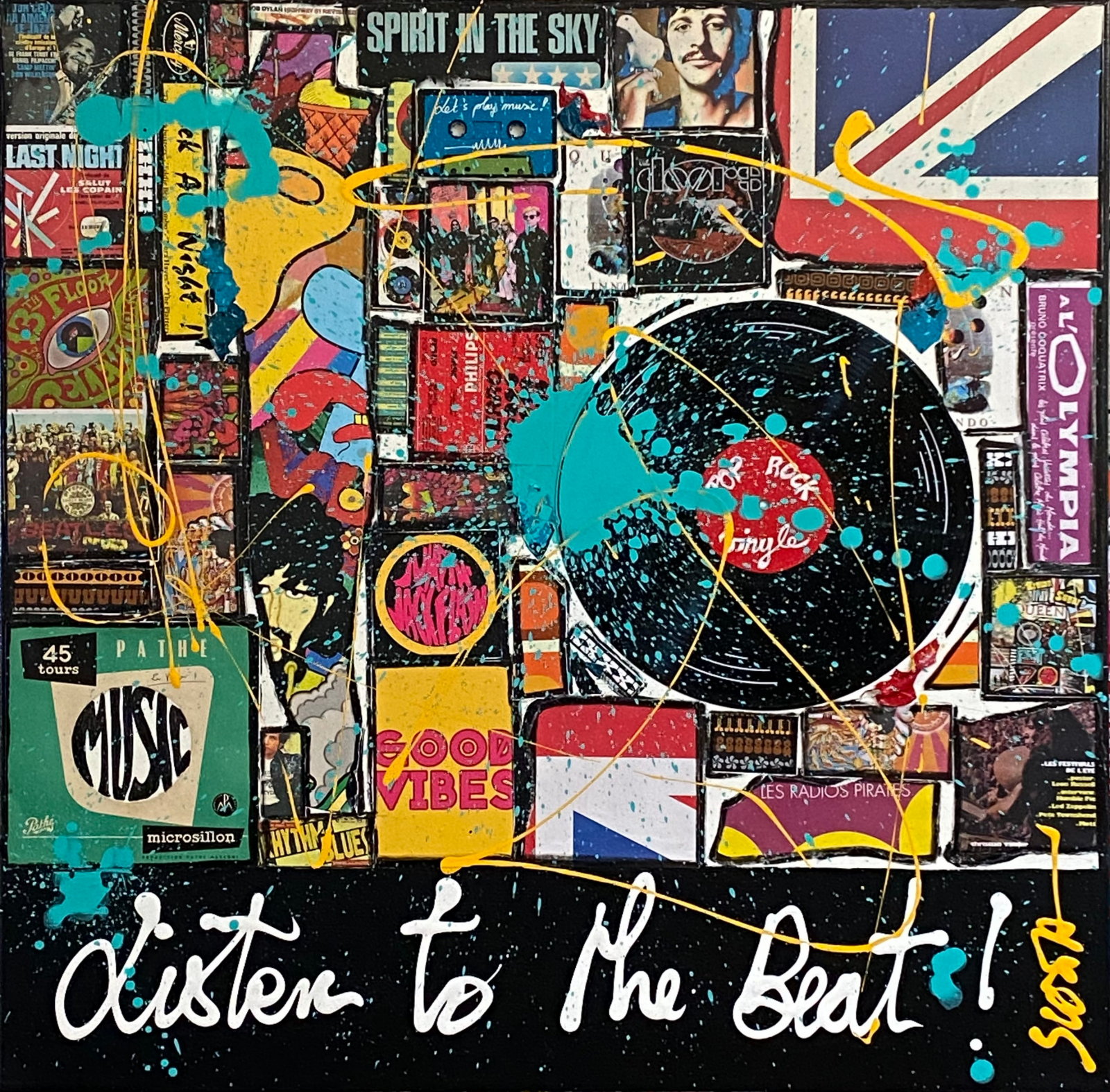 Listen to the Beat ! : tableau de Sophie Costa, artiste peintre