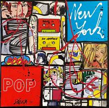 Tableau POP NY (Roy Lichtenstein) : Artiste peintre Sophie Costa