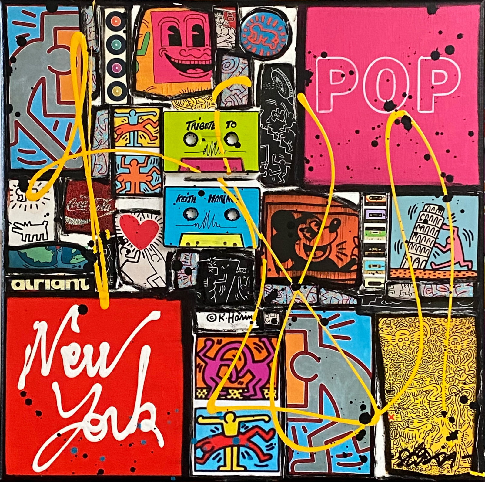 POP NY (K.Haring) : tableau de Sophie Costa, artiste peintre