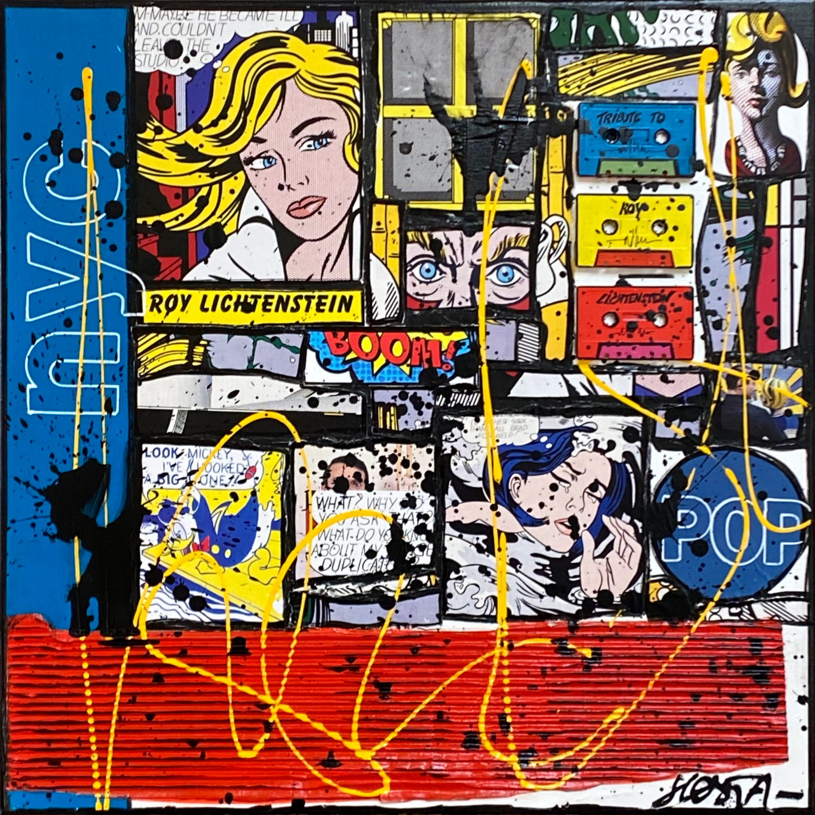 POP by Lichtenstein : tableau de Sophie Costa, artiste peintre