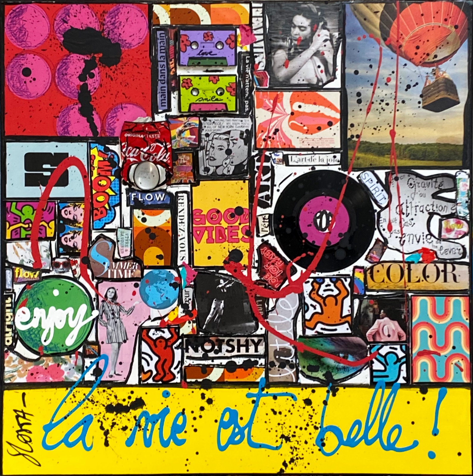 Enjoy, la vie est belle ! : tableau de Sophie Costa, artiste peintre