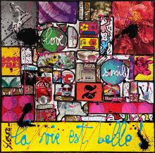 Tableau Love, smile, la vie est belle ! : Artiste peintre Sophie Costa