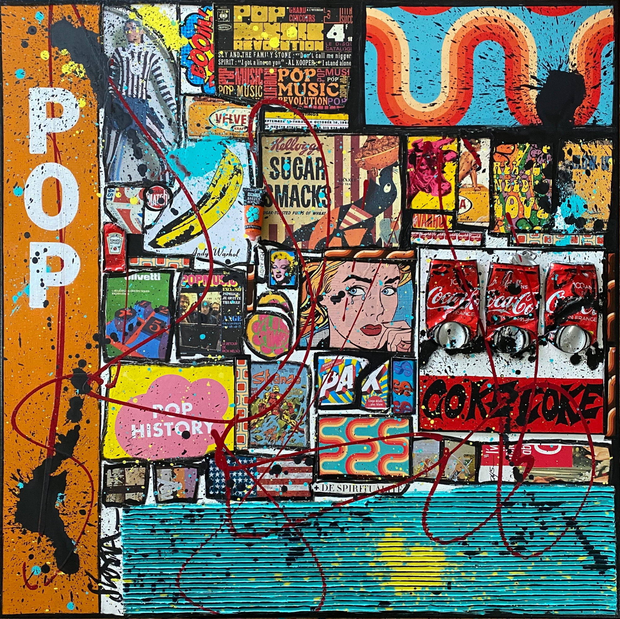 VINTAGE POP : tableau de Sophie Costa, artiste peintre