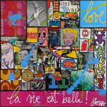 Tableau Love, la vie est belle ! : Artiste peintre Sophie Costa