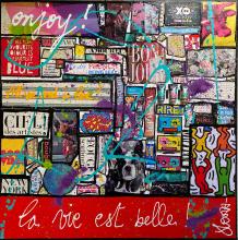 Tableau La vie est belle ! (all we need is love) : Artiste peintre Sophie Costa