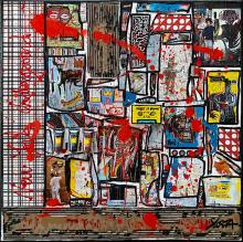 Tableau Basquiat, the king ! : Artiste peintre Sophie Costa