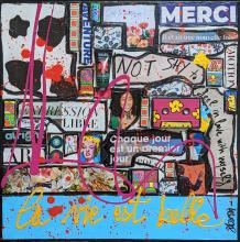 Tableau Merci, la vie est belle ! : Artiste peintre Sophie Costa