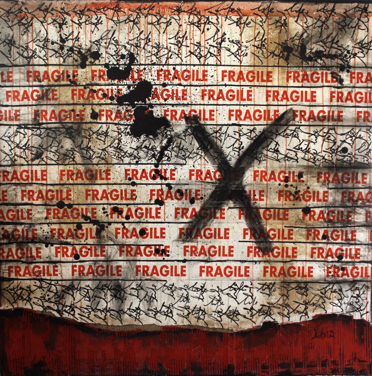 FRAGILE : tableau de Sophie Costa, artiste peintre