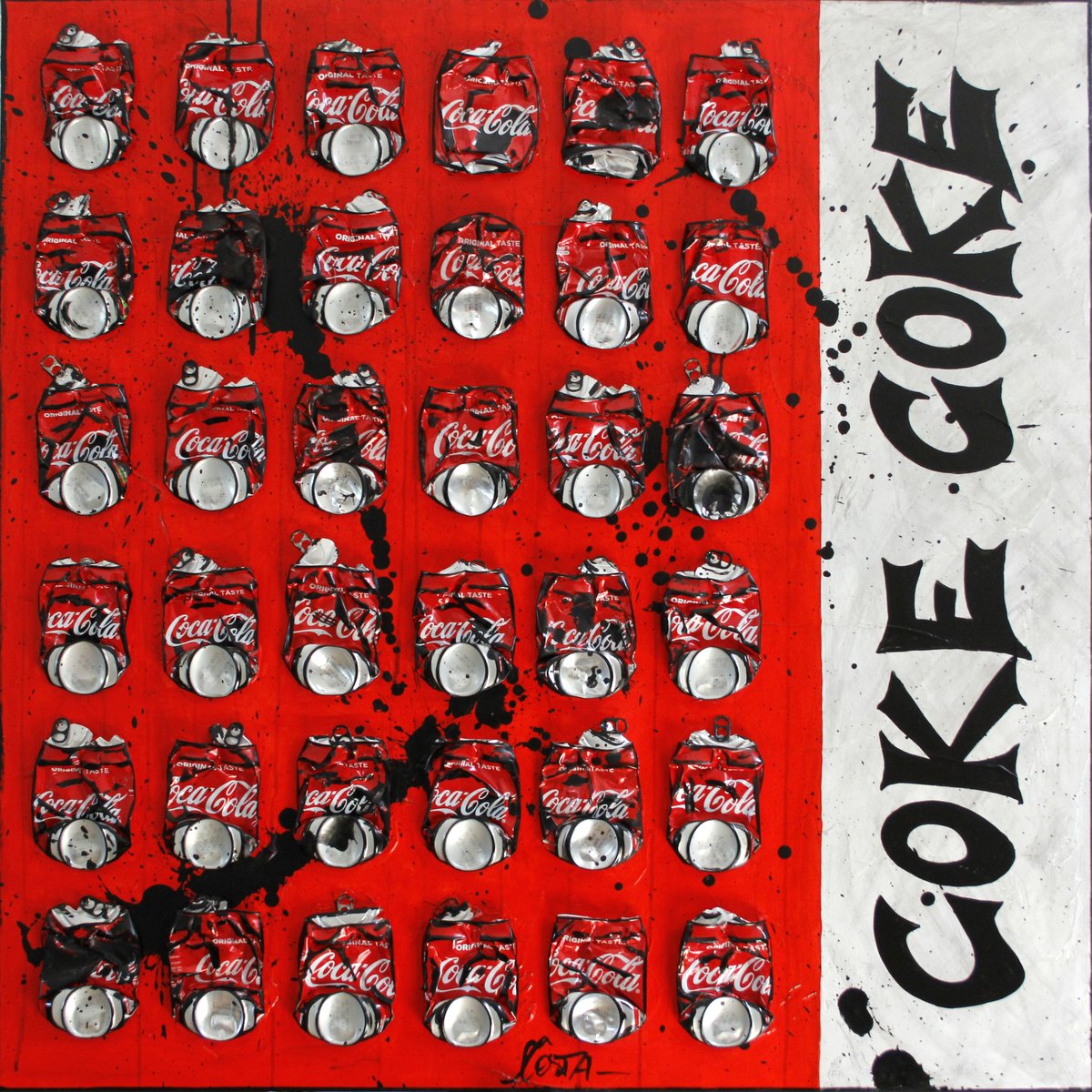 COKE   : tableau de Sophie Costa, artiste peintre