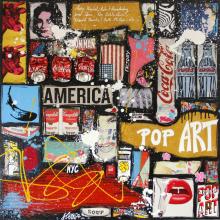 Tableau POP AMERICA : Artiste peintre Sophie Costa