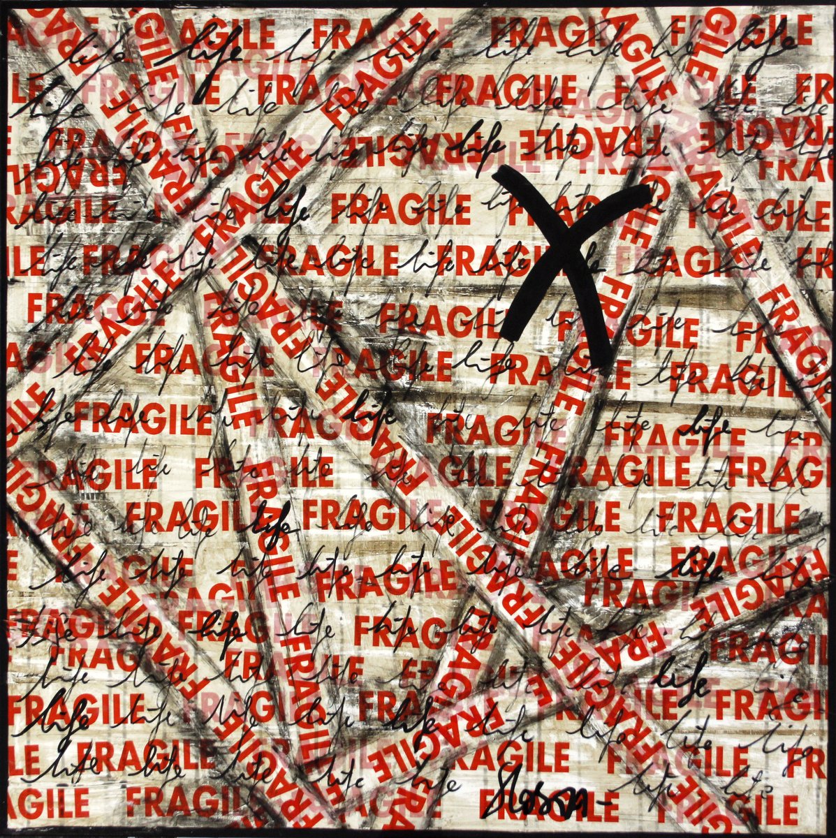 FRAGILE #2 : tableau de Sophie Costa, artiste peintre