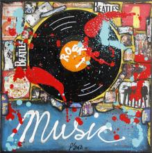 Tableau The Beatles Mania : Artiste peintre Sophie Costa