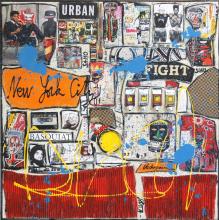 Tableau Tribute to Basquiat : Artiste peintre Sophie Costa