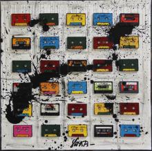 Tableau Audio Tape Mania : Artiste peintre Sophie Costa