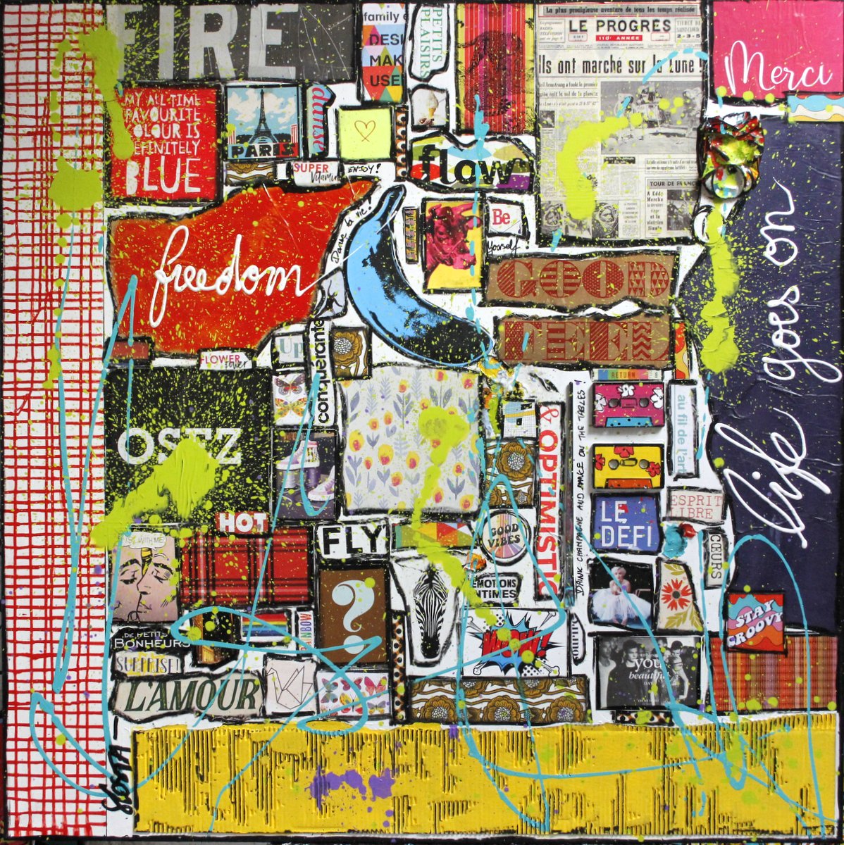 Life goes on ! #2 : tableau de Sophie Costa, artiste peintre