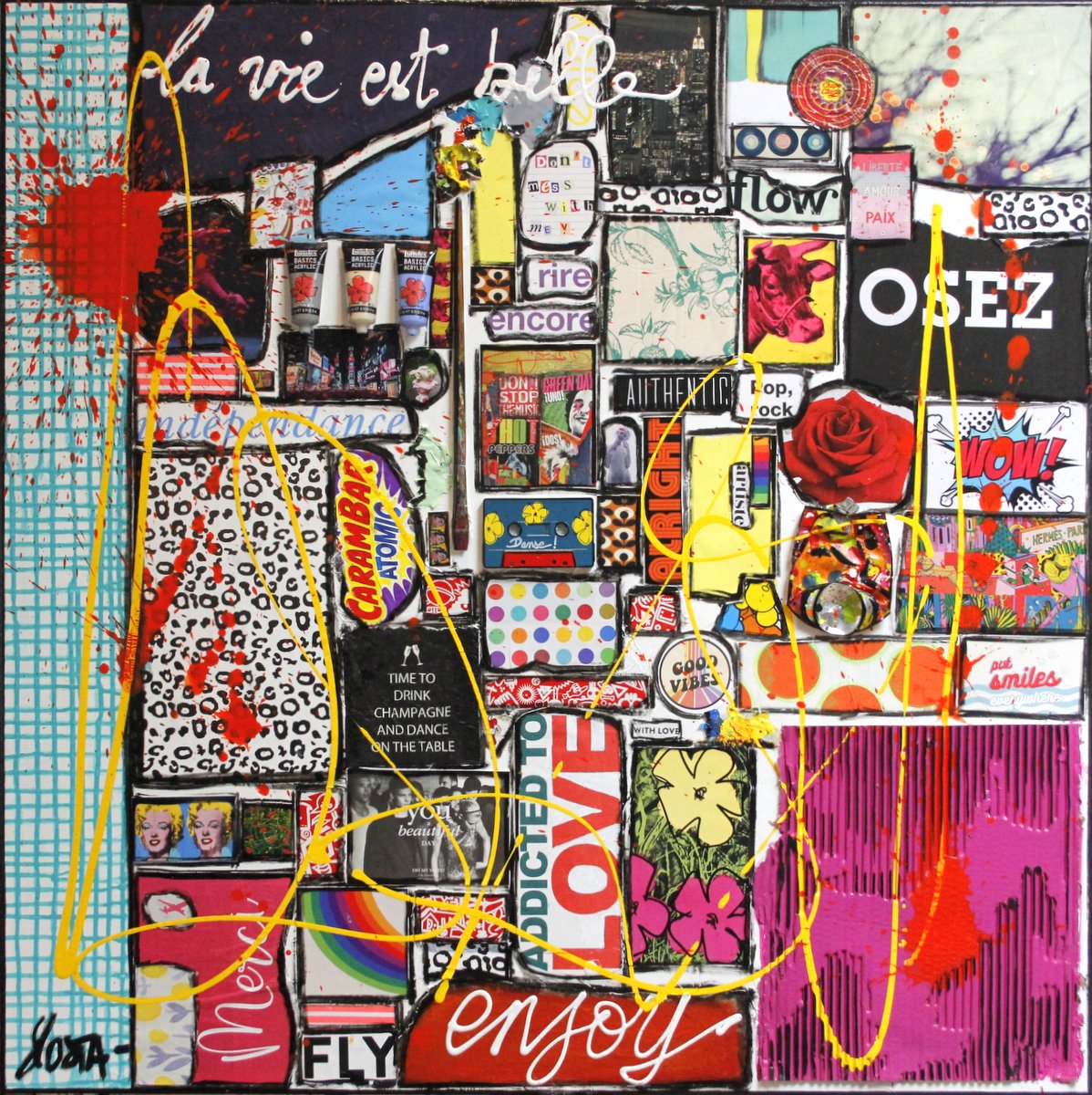 Osez, la vie est belle # 2 : tableau de Sophie Costa, artiste peintre