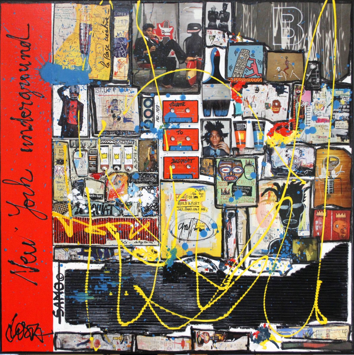 Basquiat Inception : tableau de Sophie Costa, artiste peintre