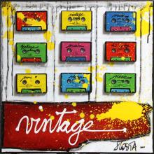 Tableau VINTAGE TAPE : Artiste peintre Sophie Costa