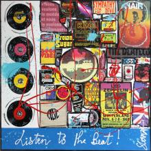 Tableau Listen to the beat ! # 3 : Artiste peintre Sophie Costa