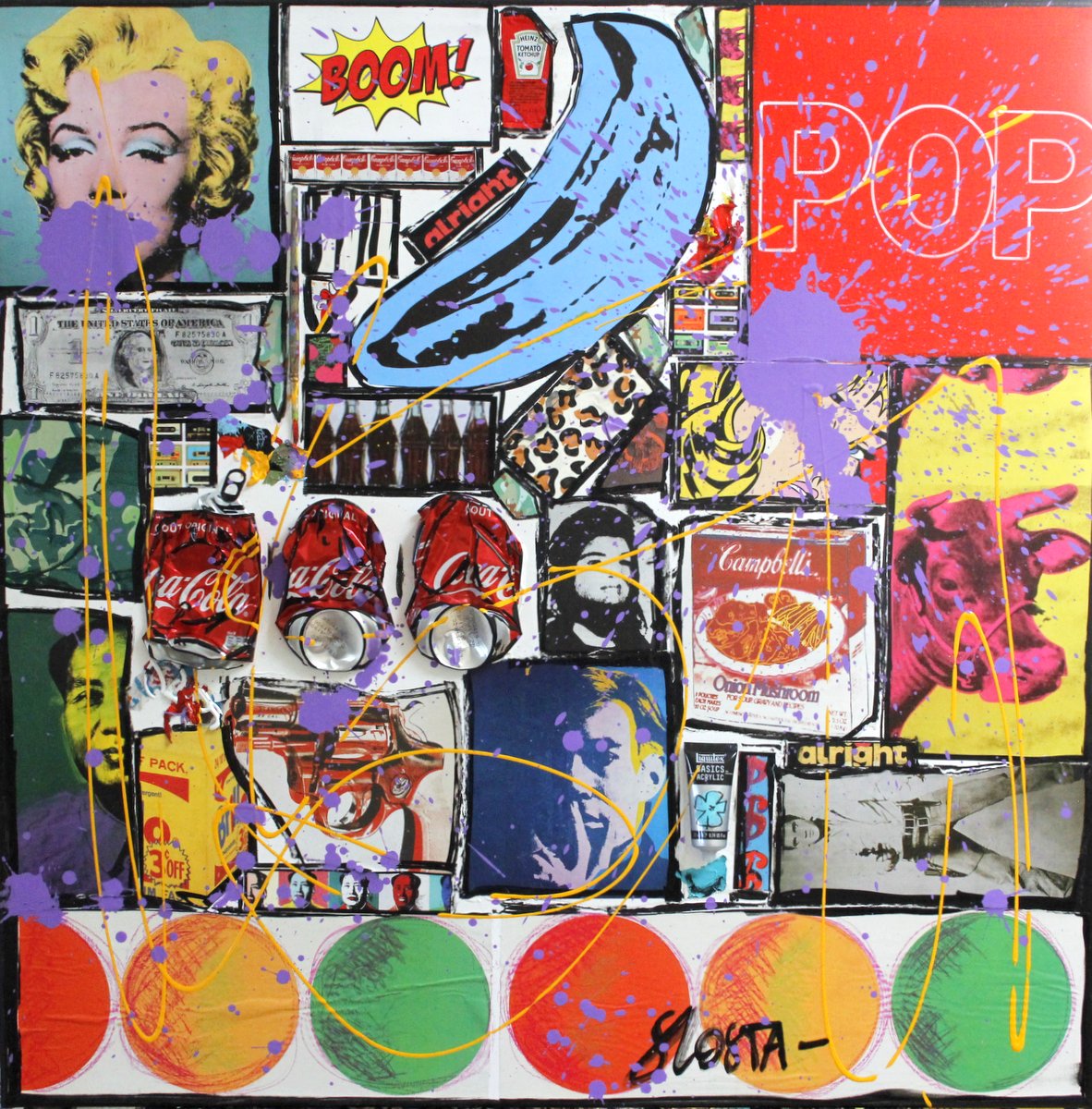 BUBBLE POP : tableau de Sophie Costa, artiste peintre